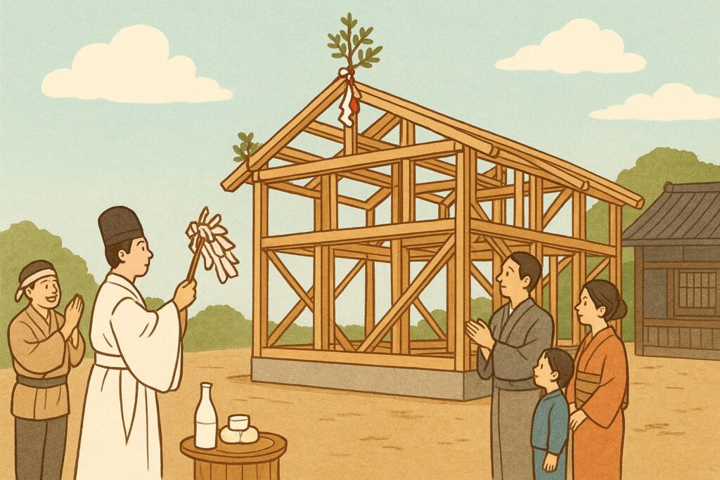 棟上げ式イメージイラスト